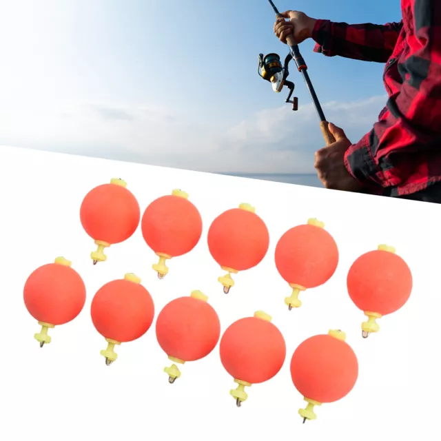 Red 10pcs Tackle Fishing Bobber Float Oval Round for Easy Depth Setting