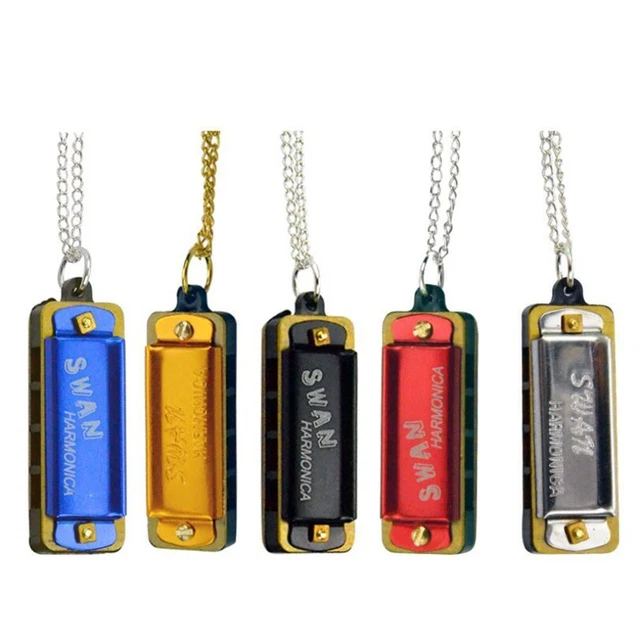 1.38 " X 0.51 " Harmonica Collier for Enfants Trous 4 Métal Haute Qualité