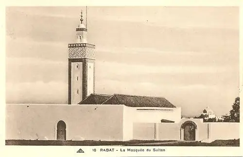 Cpa Photo Maroc Rabat La Mosquee Du Sultan