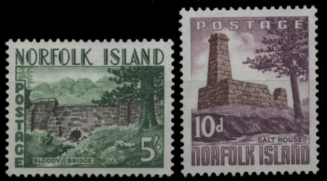 Norfolk-Insel 1961 - Mi-Nr. 42-43 ** - MNH - Ansichten