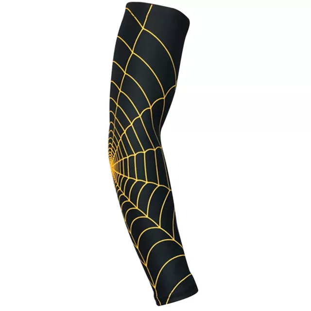 Compression Sleeves Spider Web Pattern Non-slip Arm Sleeves Uv Protection Tight