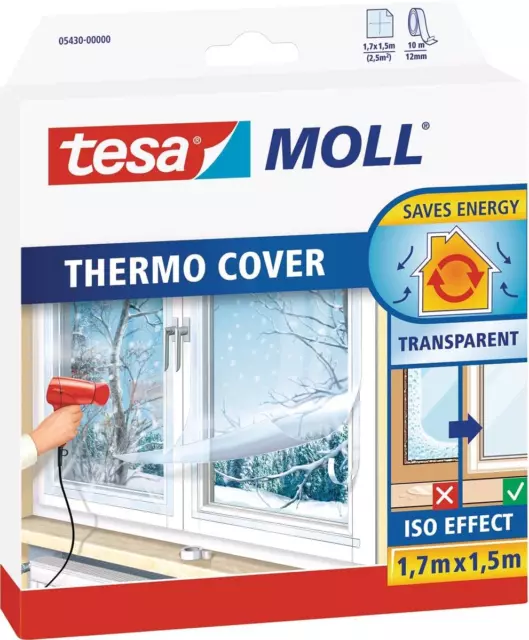 Moll Thermo Cover Window Pellicola Isolante Finestre Termico Trasparente Nastro 2