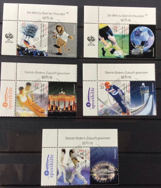 Bund: Mi.-Nr. 2439 - 2443 - Sporthilfe - ESST Berlin - Ecke OL