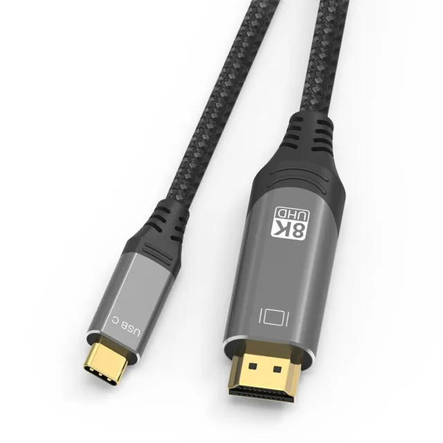8K 4K 48Gbps Type-C to HDMI Cable UHD Thunderbolt 4 HDR 4:4:4 for MacBook Pro 1m