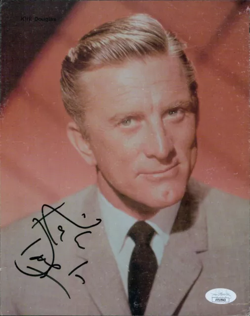 Kirk Douglas Actor Signed 8x10 Cut Magazine Page Photo JSA Authenticated