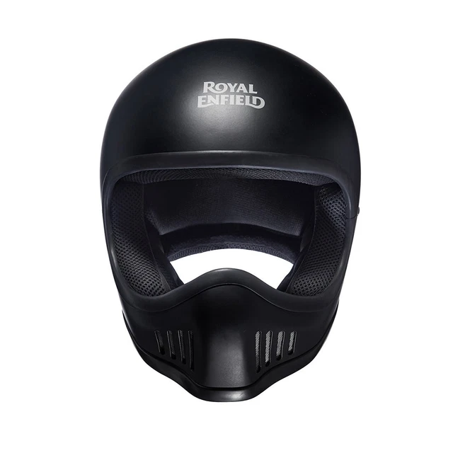 Royal Enfield Motorcycle Racing Enduro Full Face Helmet Black