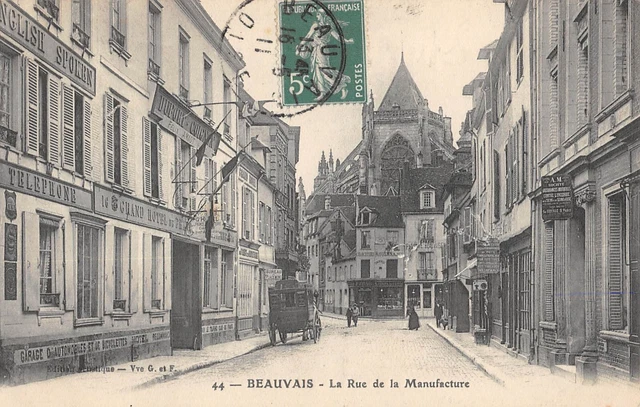 photo carte postale ancienne Aux Galeries Parisiennes 60 BEAUVAIS