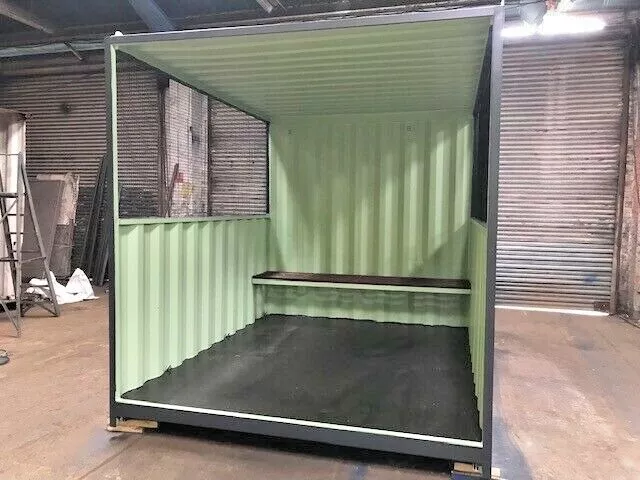 10ft x 8ft Shipping Container Smoking Shelter - Hull