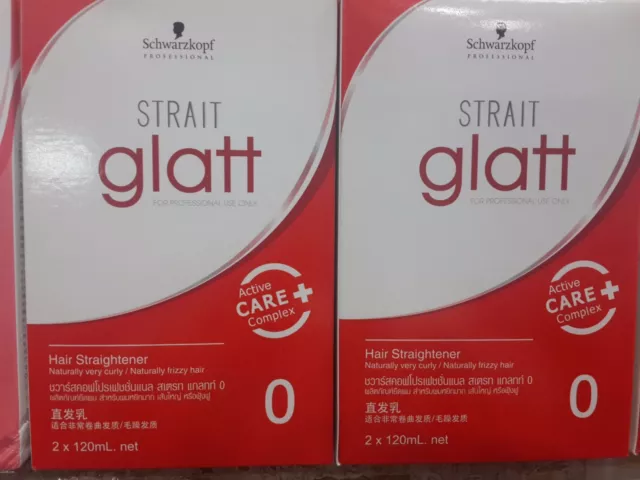 Permanent Straight Cream for Very Curly Frizzy Hair Schwarzkopf Glatt Strait #0