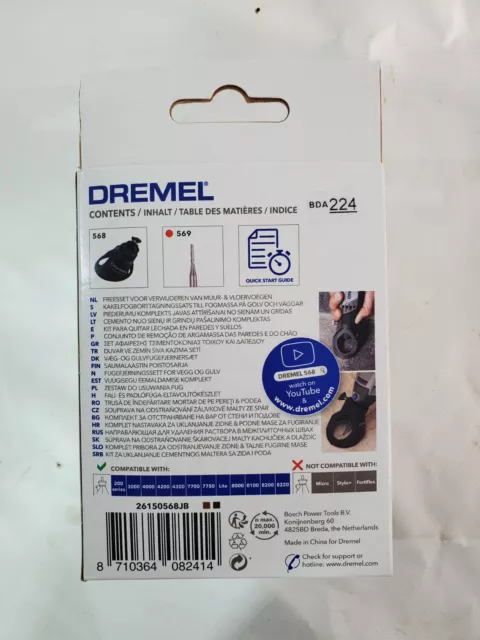 DREMEL® 568 Vorsatzgerät zum Entfernen von Fugenmörtel bei Wand-, Bodenfl. 2