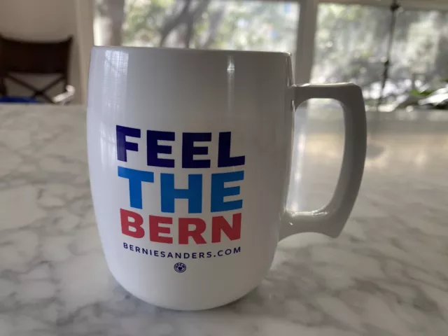 Bernie Sanders Feel The Bern Sturdy Plastic Coffee Mug Cup Campaign Made In USA