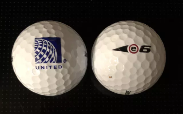 Bridgestone e6 Zweierpack Golfbälle mit United Airlines Logo NEU