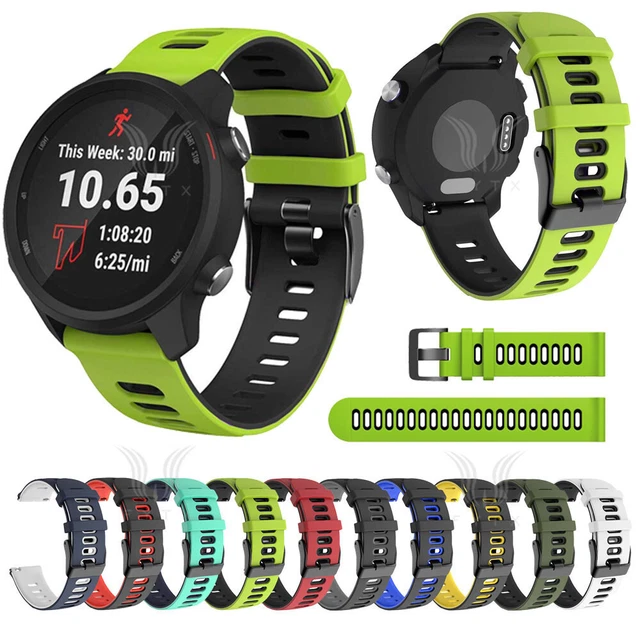 Cinghia fascia in silicone doppio strato per Garmin Forerunner 645 245 55 Vivoactive 3 4
