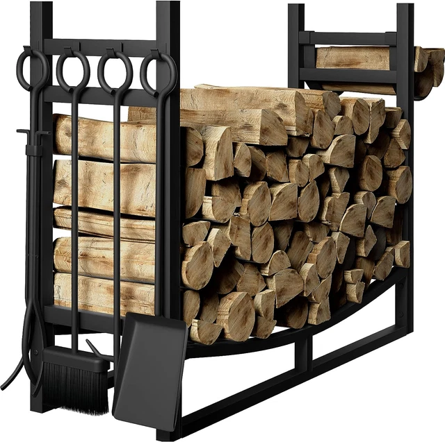 Amagabeli 91Cm X78Cm Portalegna Da Ardere Grande E Largo Portautensili per Camin
