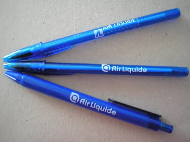 3 Stylos Publicitaires Neufs Air Liquide (Différents)