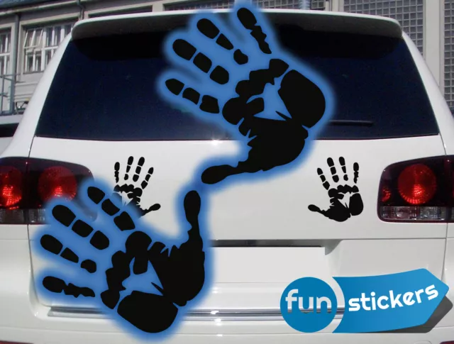 Autoaufkleber Handabdruck Hände Car Auto Fun Sticker freie Farbwahl