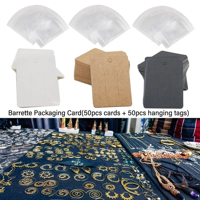 Transparent Hanging Tags Barrette Packaging Card Hairpin Display Boardcard
