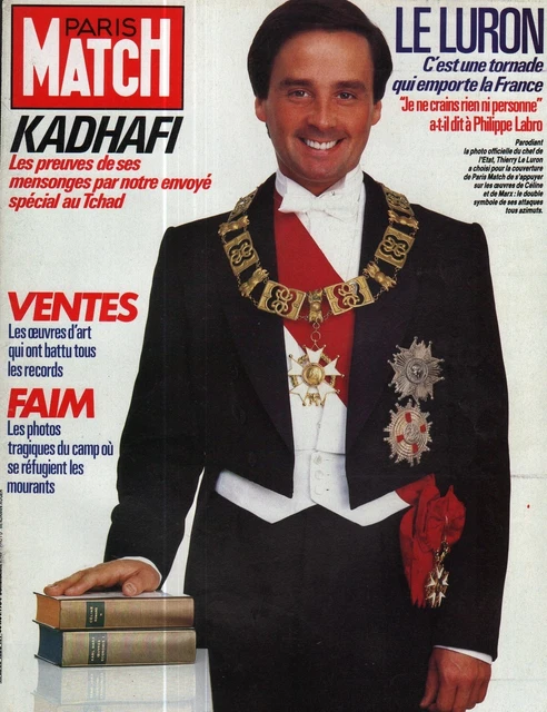 Couverture magazine Coverage Paris Match Thierry Le Luron