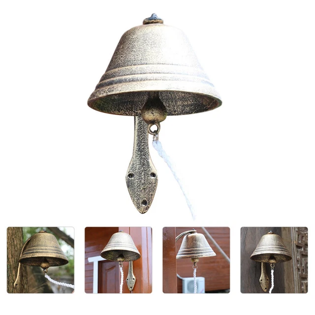 Campanello vintage in ghisa campana retrò orologio da parete esterno compagnia da tavolo
