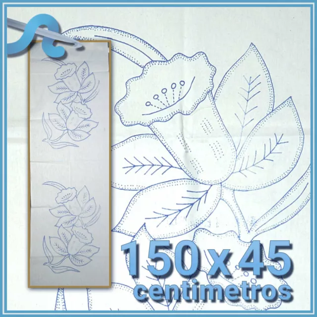 Flores - Manta 45x50cm | Cojin en Manta para Bordar | Servilleta para  Bordar | S