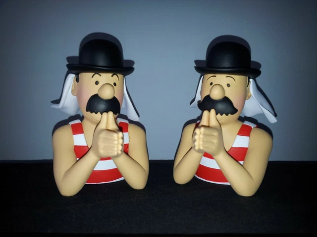 TINTIN AU PAYS de l'or Noir Dupond et Dupont en maillot de bain St