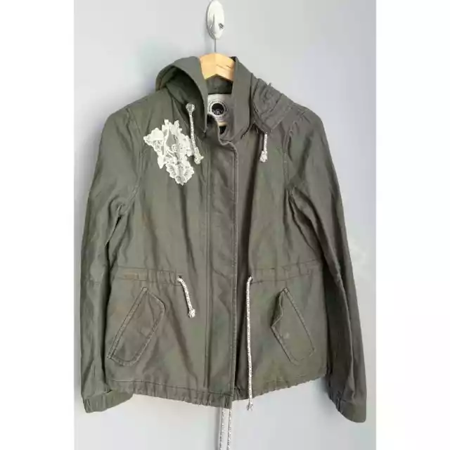 ANTHROPOLOGIE DAUGHTERS OF THE LIBERATION sz S green khaki utility jacket