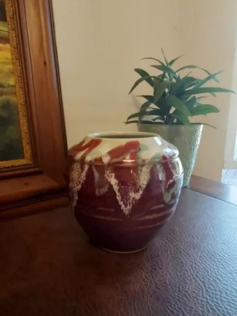 Studio Art Pottery Signed Vase 5"