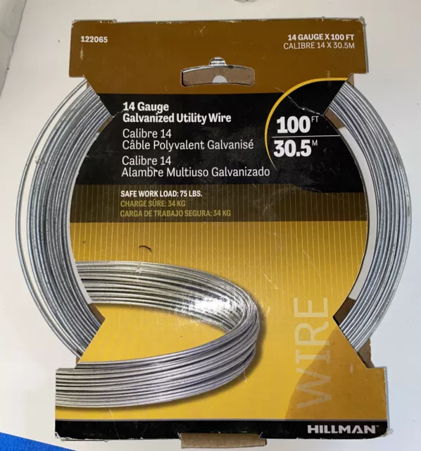 100 Ft. 75 Lb. 14-gauge Galvanized Wire | Hillman Steel 122065