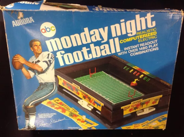 Roger Staubach's ABC Monday Night Football Game by Aurora Incomplete  Untested