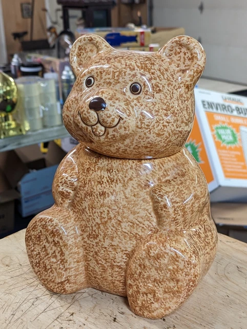 Vintage AVON Teddy Bear Cookie Jar 11" Very Good Condition Free Shipping
