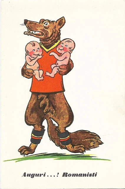 A.S. Roma 2 Cartoline Vintage auguri romanisti no adesivi sciarpa