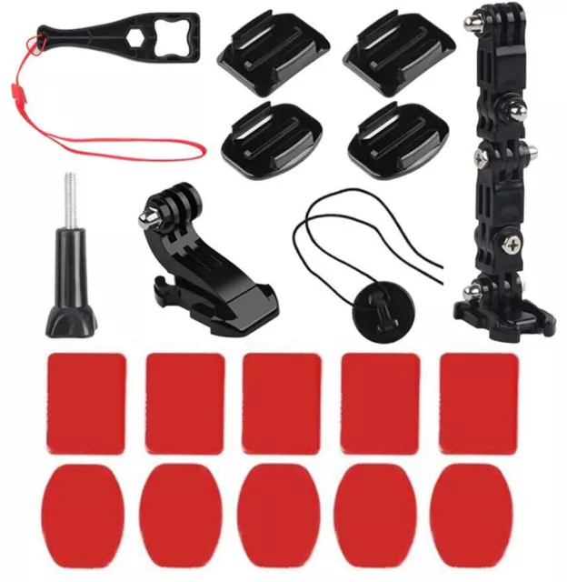 Motor Bicycle Helmet Chin Mount Accessories Kit for GoPro Hero 6/5/4 Sports Cam