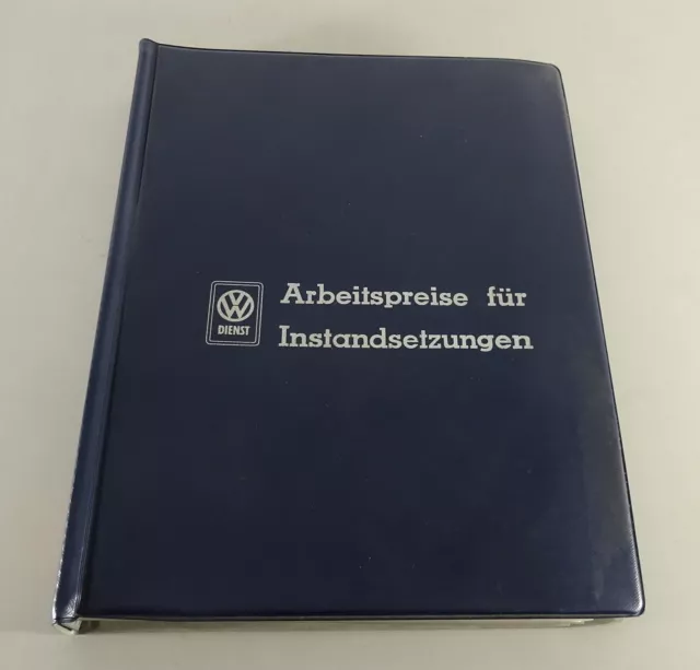 Arbeitspreise für Instandsetzung VW Käfer/Transporter/Karmann Ghia etc. '1962