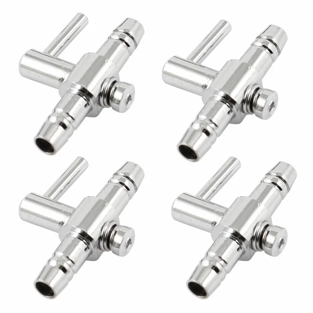 4 Pcs Aquarium Fish Tank Air Flow Control Adjustable Lever Pump Double Way Valve