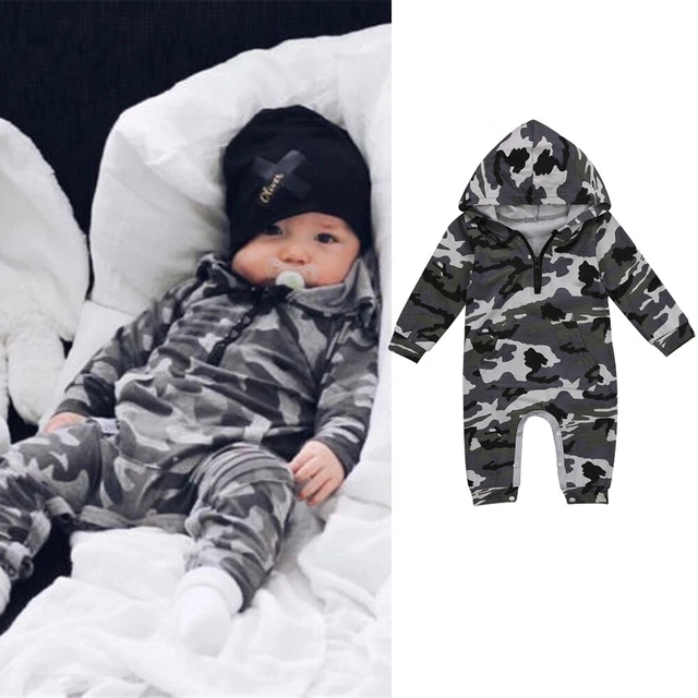 Newborn Kids Baby Boys Tracksuit Romper Hooded Tops Pants Clothes Outfits Set