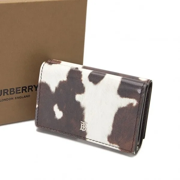 BURBERRY Cow Print Compact Wallet(K-89590)