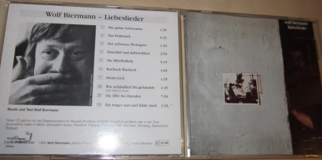 WOLF BIERMANN - CD Album 1996 - LIEBESLIEDER 1975 Edt. Vol 4