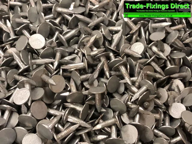 CLOUT/FELT/ROOF NAILS GALVANISED SHED LARGE HEAD SIZES 13mm 20mm 25mm 30mm!