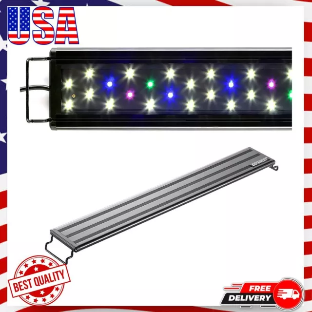 AQUANEAT Aquarium LED Light Multi-Color Full Spectrum 12 18 24 30 36 48 Inch