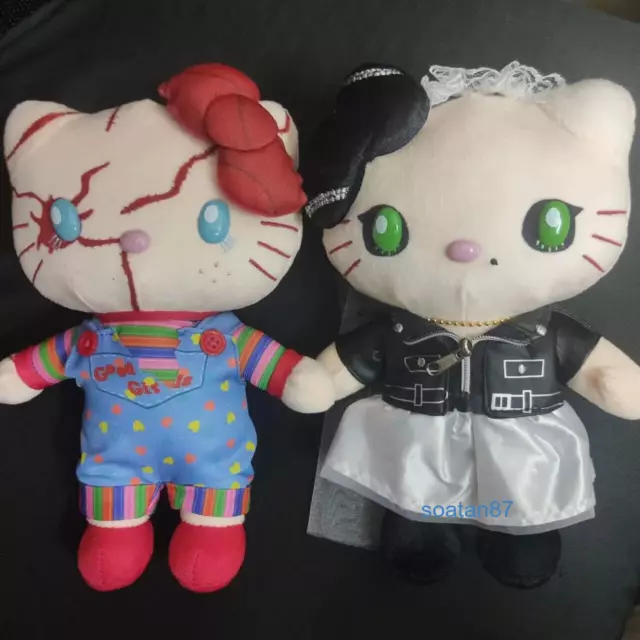 Hello Kitty Chucky and Tiffany Plush Dolls Toy 22Cm Bride of Child's Anime Gift