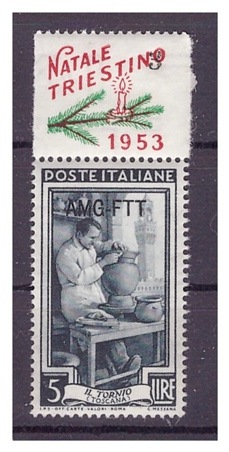 Trieste A 1953 AMG - Ftt Natale Trieste 5 Lire