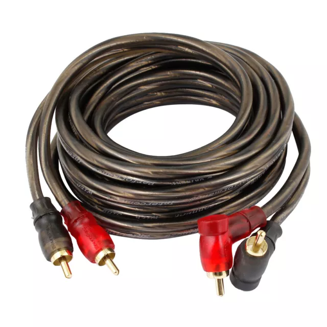 noir Audio Video 2 RCA mâle à mâle Extension câble fil électrique 3 mètre