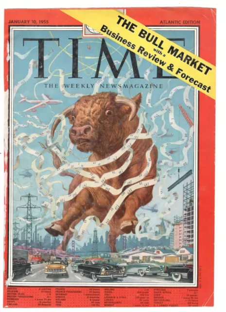 Bull Market 1955 Time Cover Original 1 Page