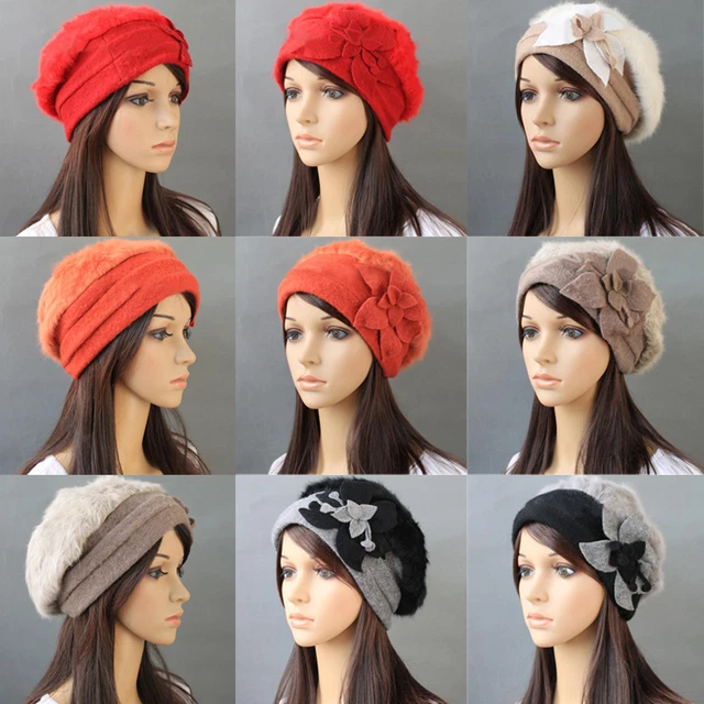 Mode Mignonne Hommes et Femmes Peluche Broderie Lapin Ear Hat Wrap Chapeau  Chaud Cap Bonnet Ski Marrant Rigolo Fille Bonnet Femme Hiver