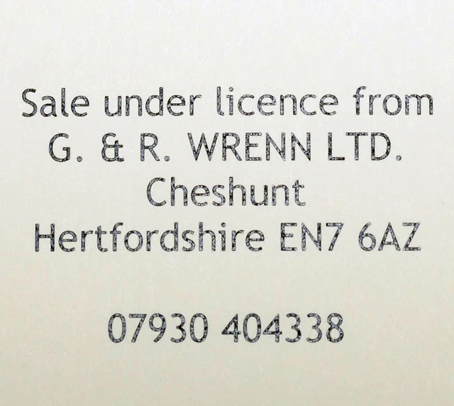 WRENN (& Hornby Dublo) tender transfers for L.M.S. Wartime Black City Class loco 2