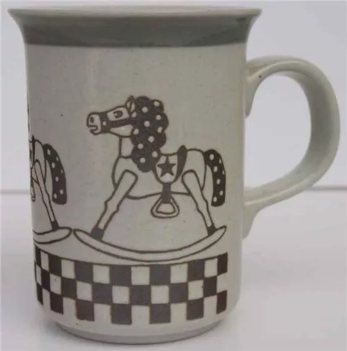 Rocking Horse Riding English Western Pony Cup Mug Equine Equestrian Hunt Jump