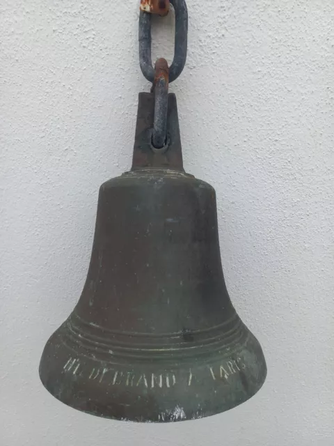 Cloche chapelle bronze fondeur Crouzet Hildebrand Paris chapel Bell 19ème 2