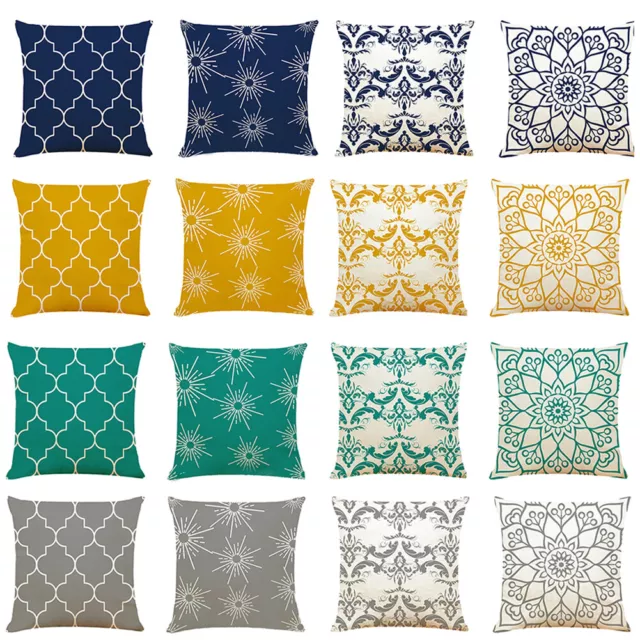 4PC 45x45cm Decorative Cushion Cover Soft Floral Abstract Lounge Cushion Covers