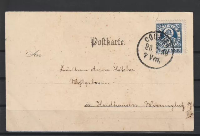 Privatpost Stadtpost München auf Ansichtskarte Hofbräuhaus München1899 #1081734