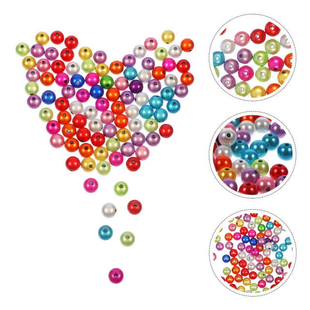 100 Stück runde Acrylperlen, lose Acrylperlen, DIY Halskette, Armband, Schmuck,